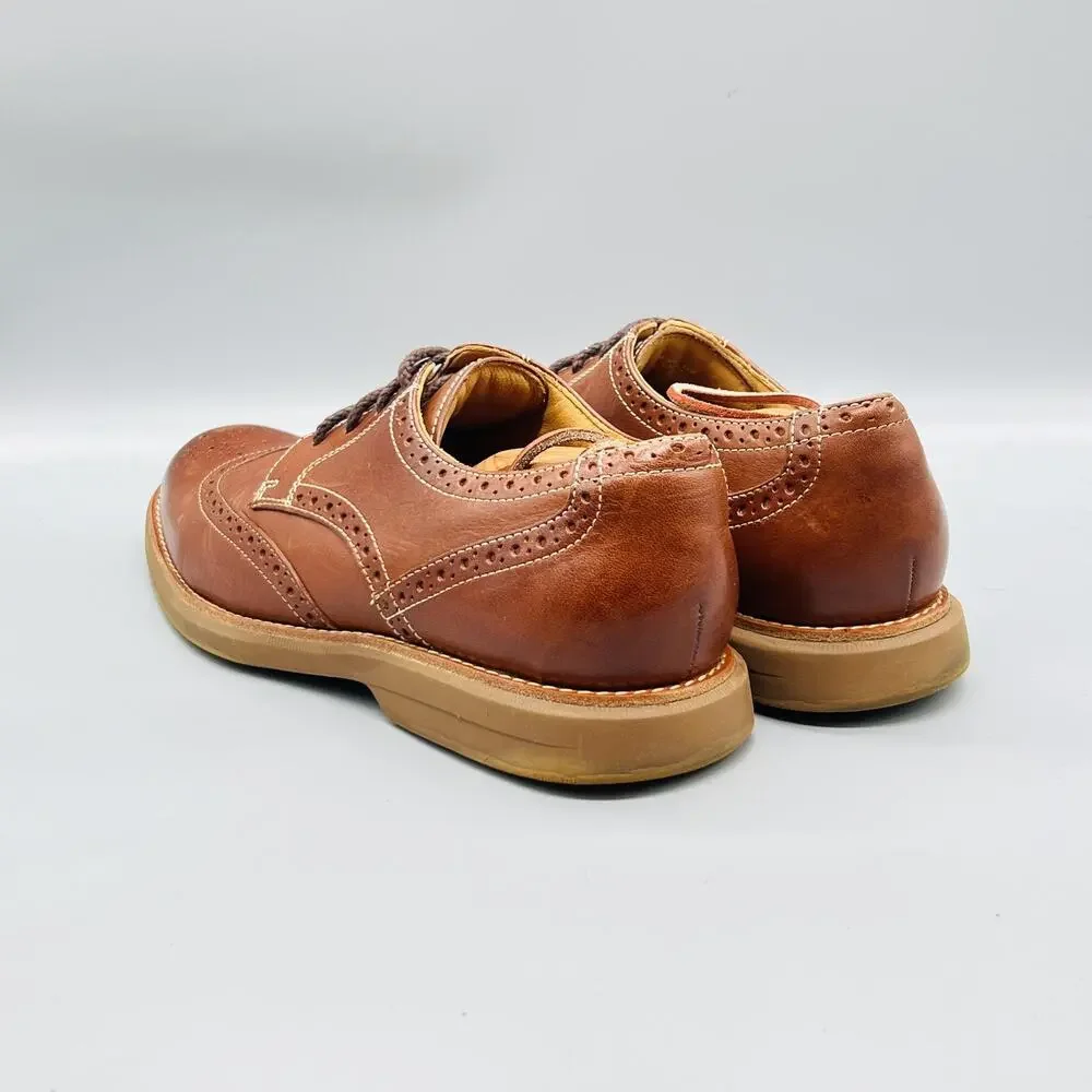 Sperry Shoes Mens 11 Brown Leather Top Sider Wingtip Oxford Dress Casual Brogue